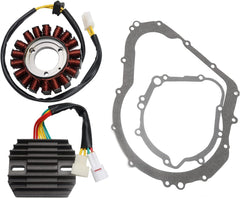 Regulator Rectifier with Stator and Gasket Kit Compatible with 2006-2012 Suzuki