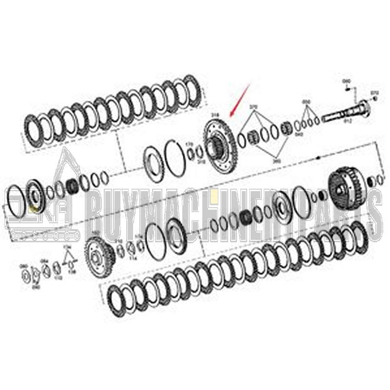 Spur Gear 4644252016 for ZF Transmission Gearbox 4WG180 4WG200