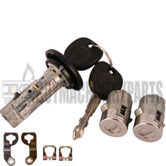 Ignition Key Switch Cylinder &amp; 2 Door Lock Set 2 SAME KEYS MATCHED For Chevy