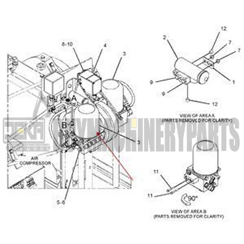 Air Dryer Filter 203-2389 for Caterpillar CAT 3126B 3176C C-12 C-9 C7 Engine 120H 120K 143H 160K 163H 3516C C175-16
