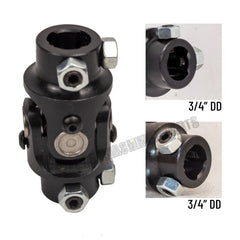 3/4" DD X 3/4" DD Universal Steering U Joint Single Shaft Coupler Black US NEW