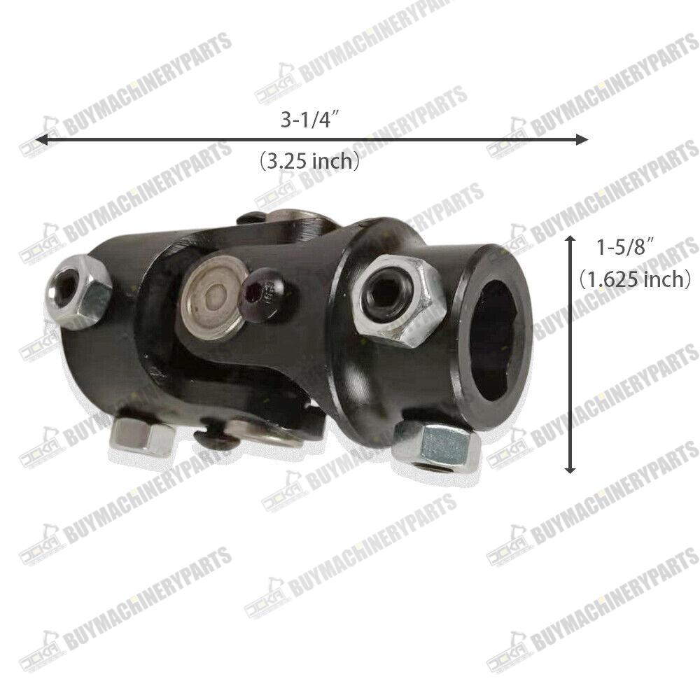 New 1" DD X 3/4" DD Single Steering U Joint Coupler Black Steel Universal Shaft