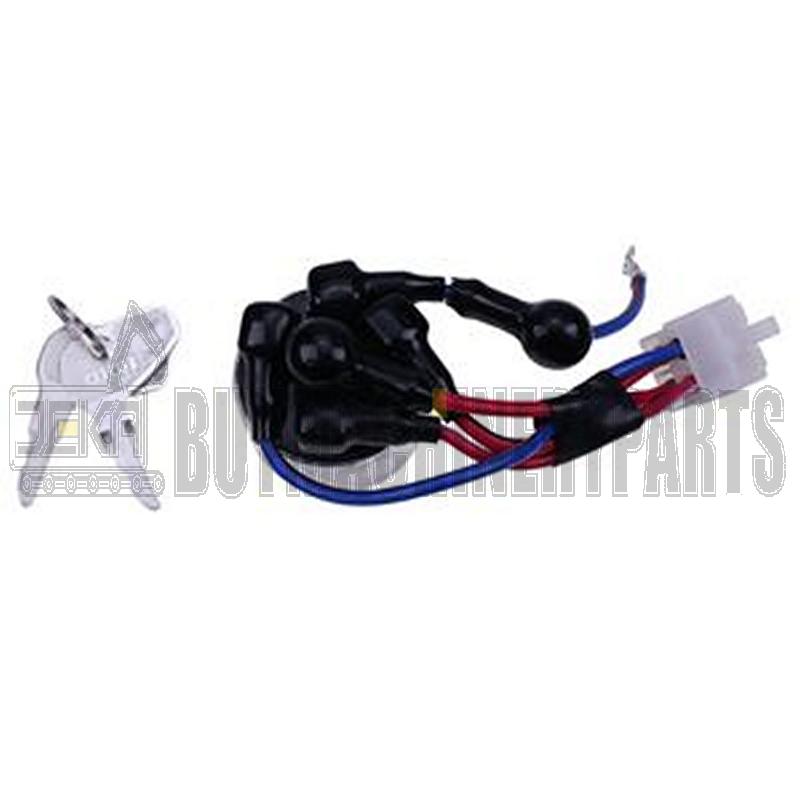 Ignition Switch 38180-31800 with 2 Keys for Kubota Tractor L1802 L2002 L2202