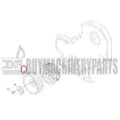 Crankshaft Pulley 3903826 for Hyundai Excavator R140LC-7 R210LC-7 R250LC-7 R290LC-7 R140W-7 R200W-7