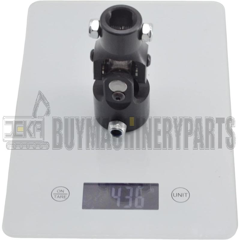 3/4" DD x 1" DD Black Steering Universal Joint single U Joint Shaft，Total Length: 96mm (3-3/4")