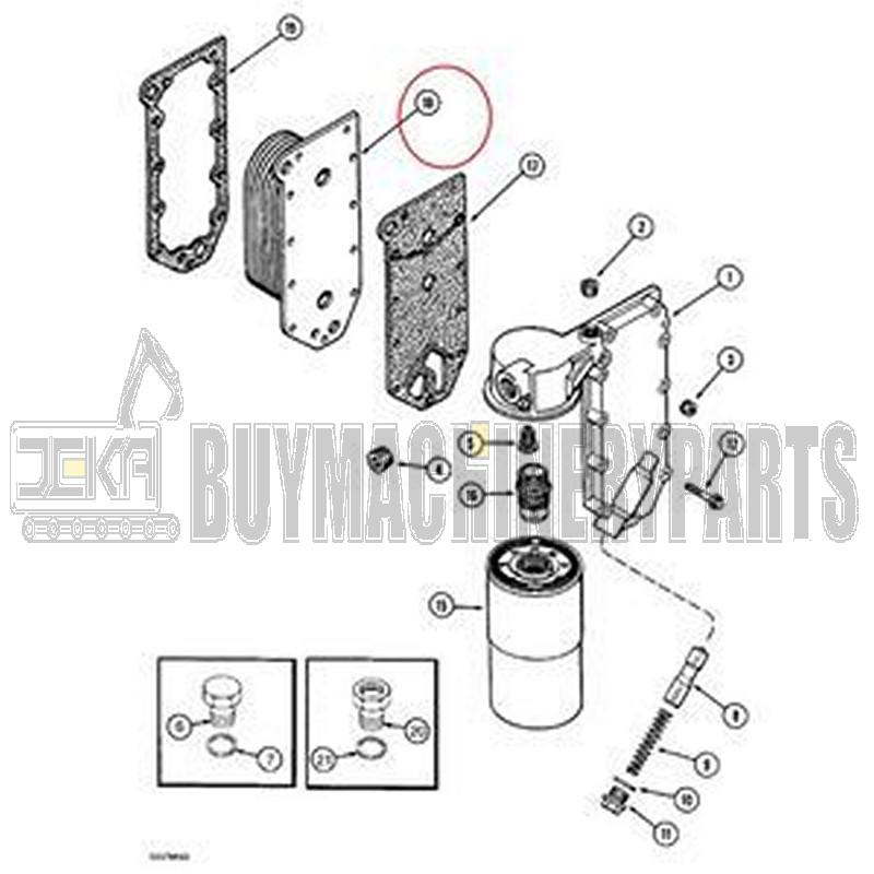 Oil Cooler Core J918175 for New Holland Tractor TG255 TG285 TG210 TG230