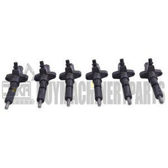 6 PCS Fuel Injector 1153002892 1-15300289-2 for Isuzu Engine 6SD1 Hitachi Excavator EX300-2 EX300-3 EX300-3C