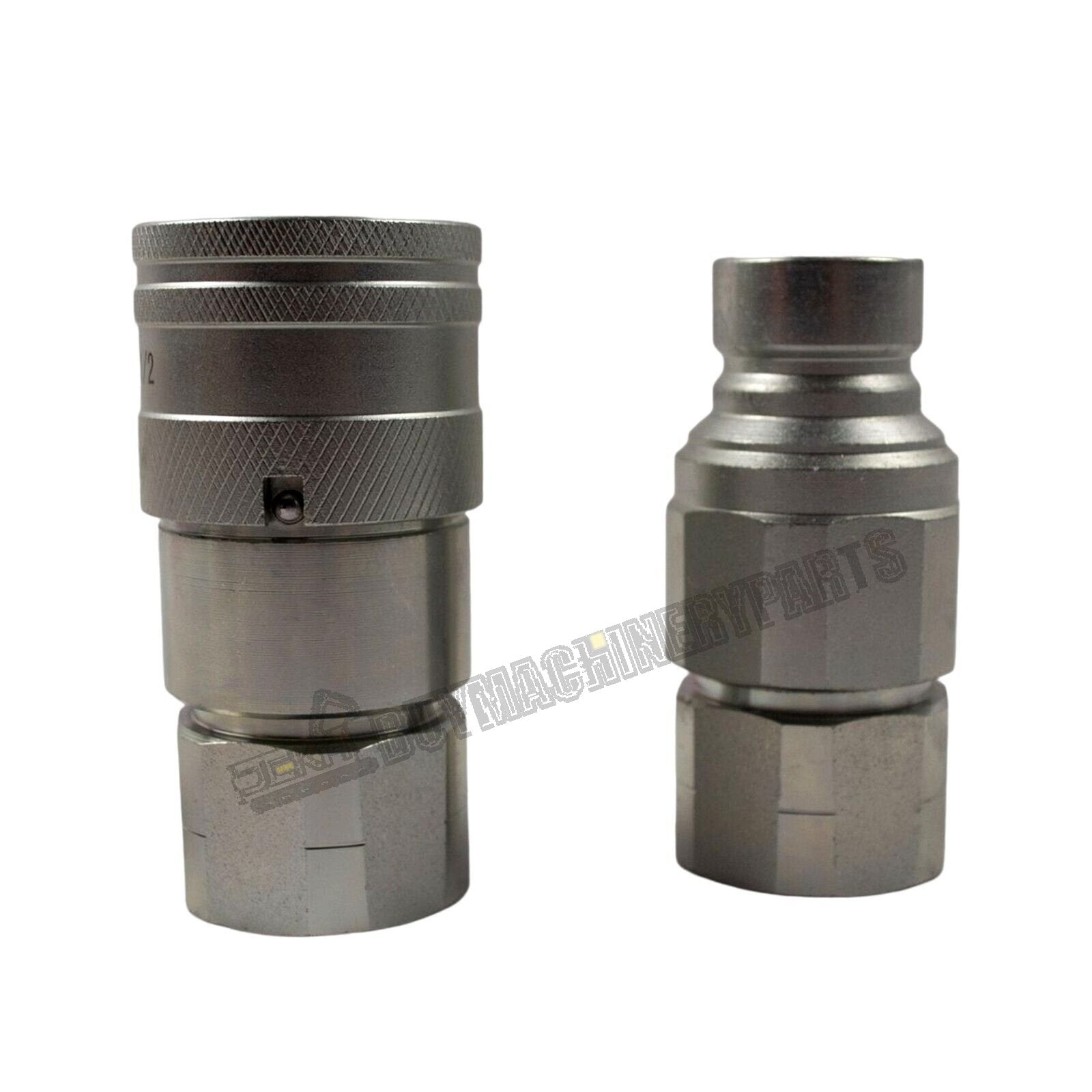 1/2" Body x 1/2" NPT Thread Flat Face Hydraulic Quick Coupler Bobcat Skid Steer