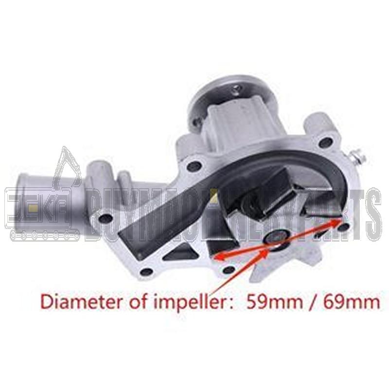 Water Pump with Thermostat Cover Kit 4165525 556412 5003479 5001297 for Kubota Engine D1105 D1105-E4B Jacobsen Fairway Mower SLF1880 LF510