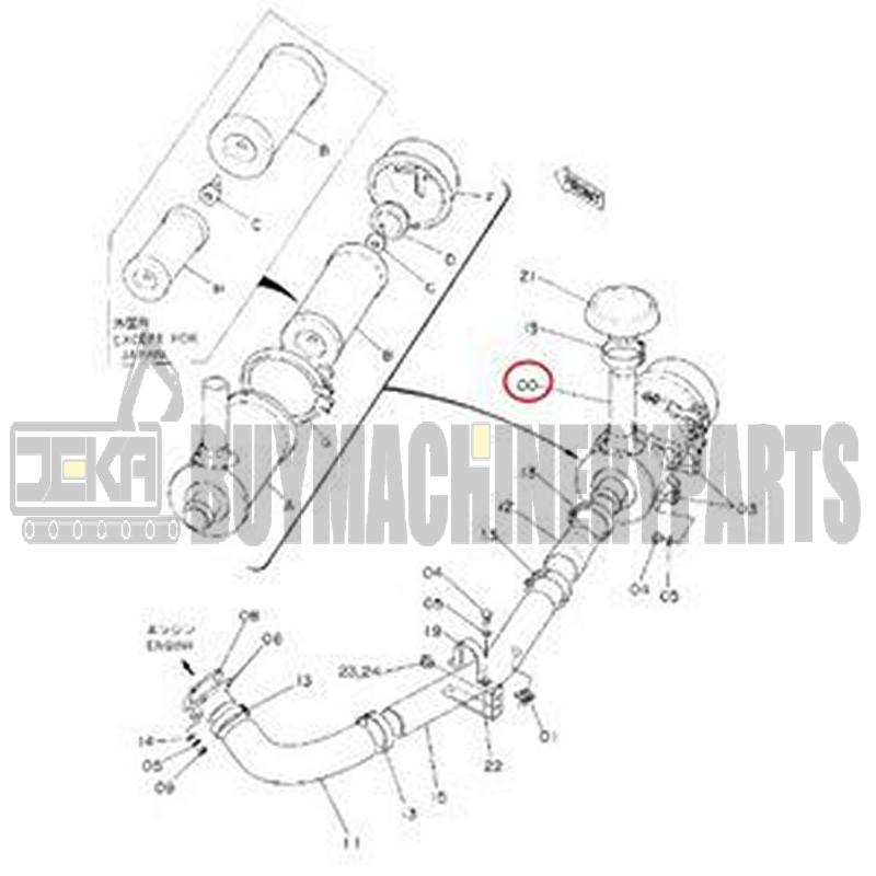 Air Filter Housing 4196770 for Hitachi Excavator EX60 EX60G EX60SR EX60WD EX90 EX60URG