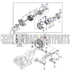 12V Alternator YM119751-77200 for Komatsu Engine 4D88E-7 Excavator PC45MR-5 PC55MR-5