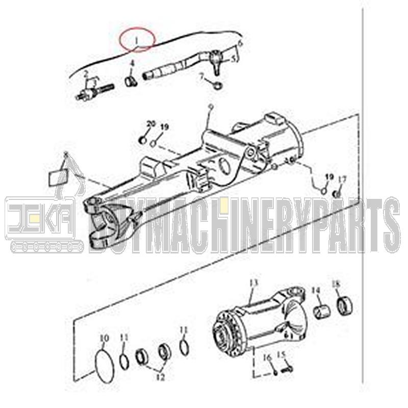 Tie Rod Assembly AT309303 AT170204 AT167323 for John Deere 300D 410D 210C 410E 210LE 410G 482C  485E 310E 310G