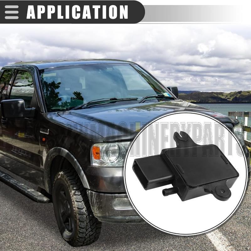 Motoforti Car Manifold Intake Air Absolute Pressure MAP Sensor, For Ford F-150 1984-1995, Plastic, 1648138, Black