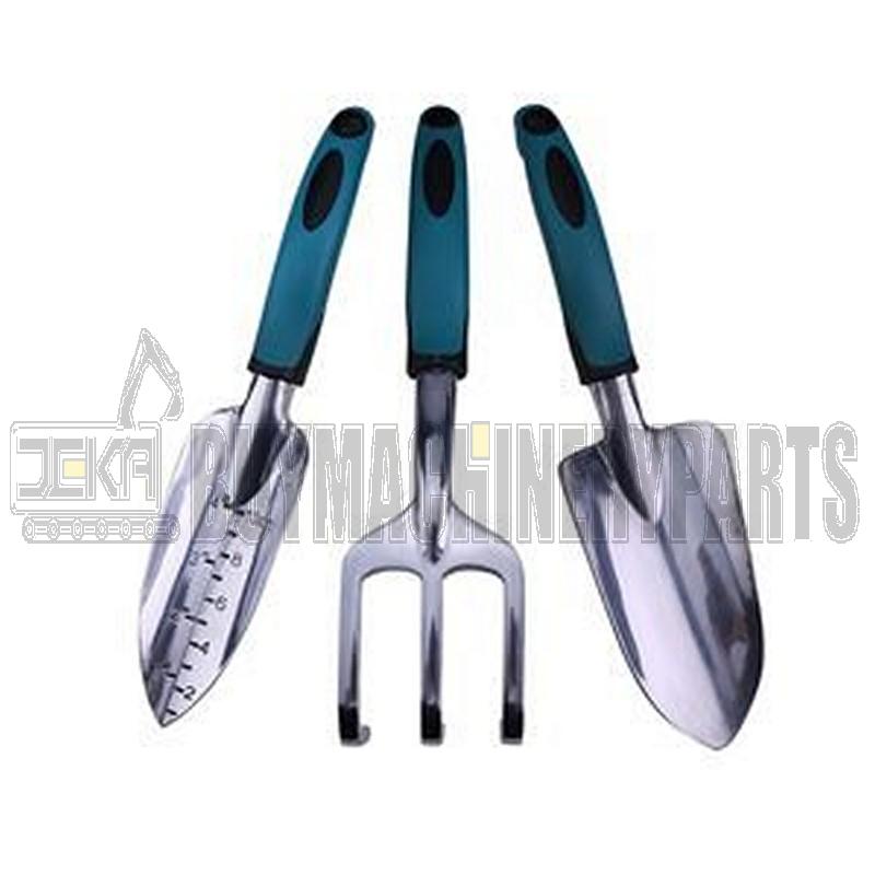 3 Pcs Aluminum Gardening Tool Set With TPR Rubber Non-Slip Handles for Gardening
