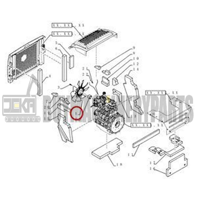 Radiator Fan 47434569 84374544 84388646 for New Holland Skid Steer Loader L218 L220 L313 L315