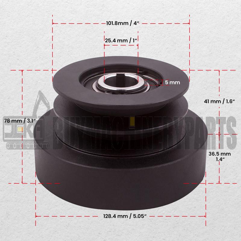 Centrifugal Pulley Clutch 25.4mm 1" Bore 8HP-16HP For 200630 Belt Section 2B