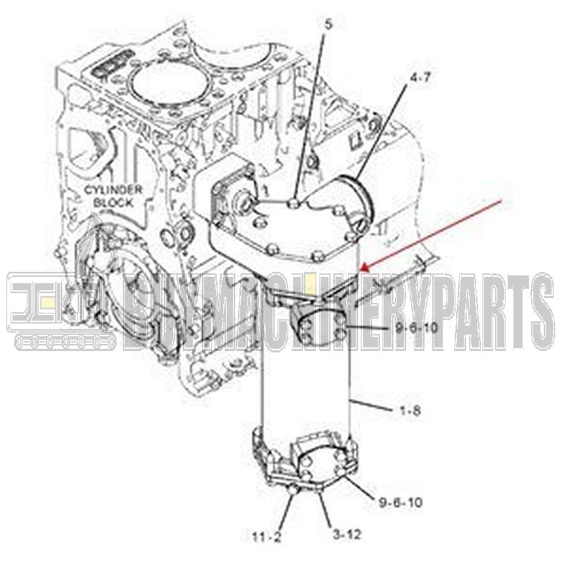 Oil Cooler 4W-9822 for Caterpillar CAT 3176C C-10 C11 C18 Engine 980C D8N D8T R1600 R1700G CX31-C13I