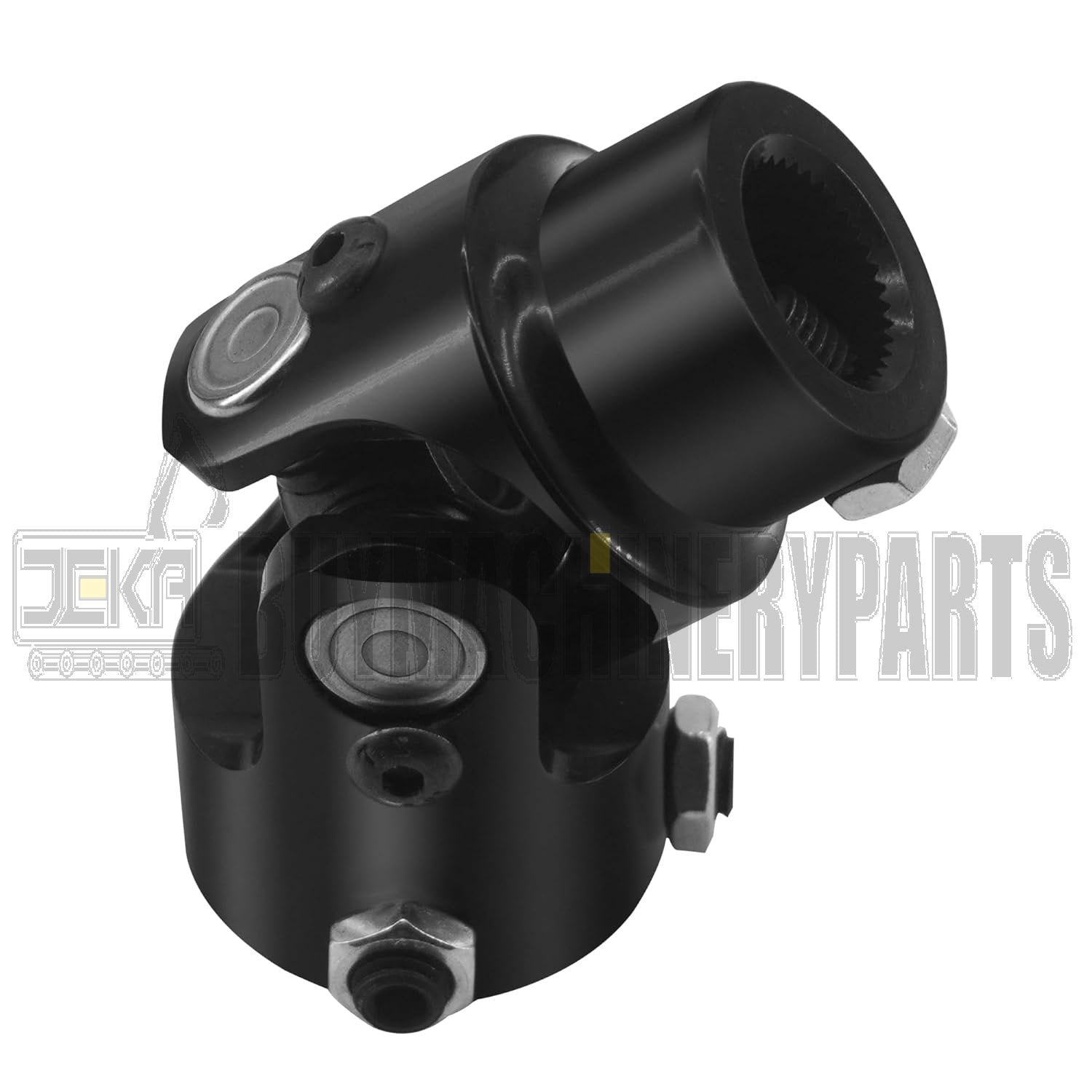1" DD X 3/4"-36 Spline Black Steering Universal Joint Single U Joint Shaft,Total Length: 83mm (3-1/4")