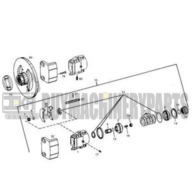 Brake Pad Kit K9000010 for Doosan Daewoo Komatsu Loader DL400 DL420 DL450 DL500 DL550 MEGA 400-V 500-V TXL400-2 TXL500-2