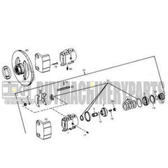 Brake Pad Kit K9000010 for Doosan Daewoo Komatsu Loader DL400 DL420 DL450 DL500 DL550 MEGA 400-V 500-V TXL400-2 TXL500-2