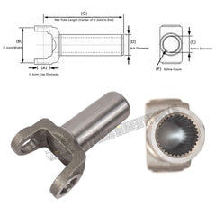 2-3-10431X Drive Shaft Transmission Slip Yoke 1310 series 1.397x32 spline US NEW