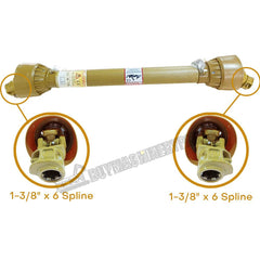 New 40 48" Series 4 Tractor PTO Shaft Driveshaft for 1-3/8" x 6 Spline Both Ends