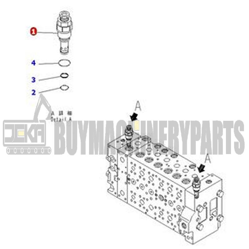 Main Relief Valve Assembly 723-40-92103 for Komatsu PC200-8 PC360-7 PC400-7 PC450-7 Excavator
