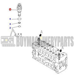 Main Relief Valve Assembly 723-40-92103 for Komatsu PC200-8 PC360-7 PC400-7 PC450-7 Excavator