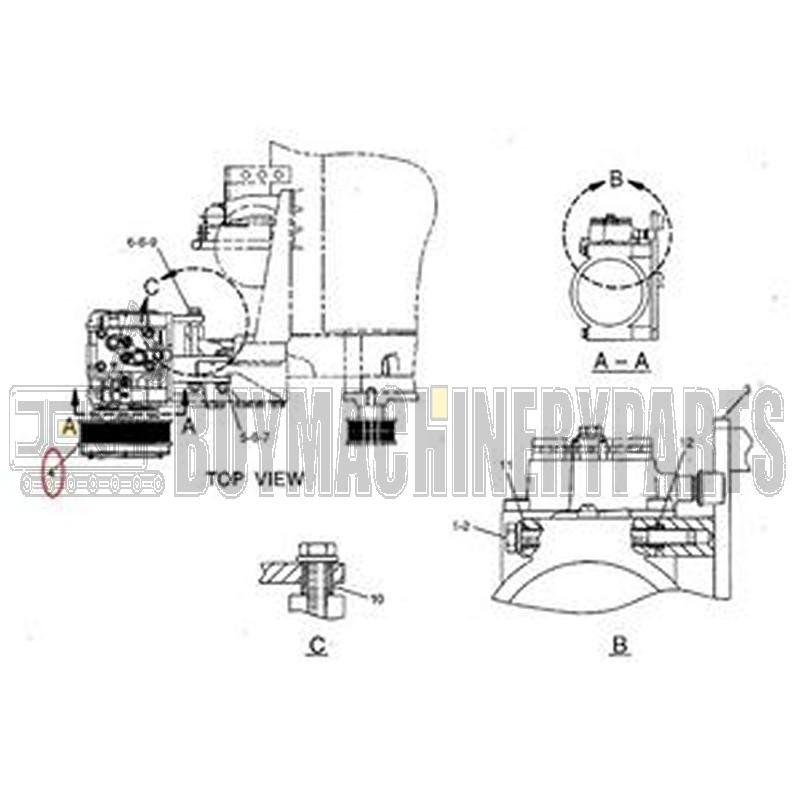 10PA15C A/C Compressor 161-3632 305-0323 for Caterpillar CAT Engine 3176C 3196 3456 Excavator 345B 345BL 365B 385B 385BL