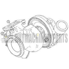 Turbocharger 528-1450 for Caterpillar CAT Engine C9.3 C9.3B Excavator 336 345 GC E336 E340