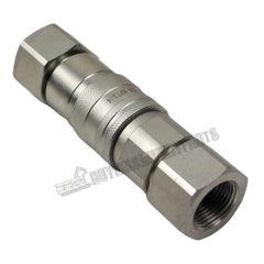 1/2" Body + 3/4" NPT Thread Flat Face Hydraulic Quick Connect Coupler Set US NEW