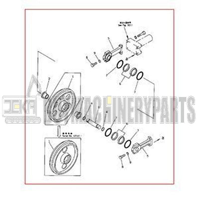 Front Idler Assembly 20T-30-X1210 for Komatsu Excavator PC40-6