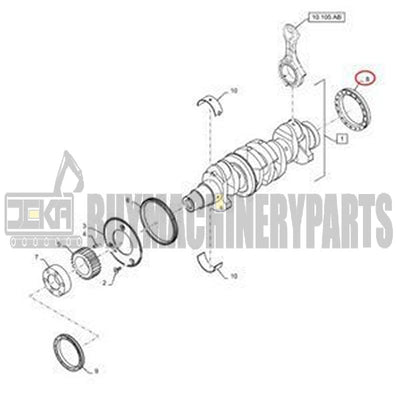 Crankshaft Oil Seal 504014232 for CASE TR320 TV380 SR220 SR250 SV250 SV300 121E 21E 221E 321E 570NXT