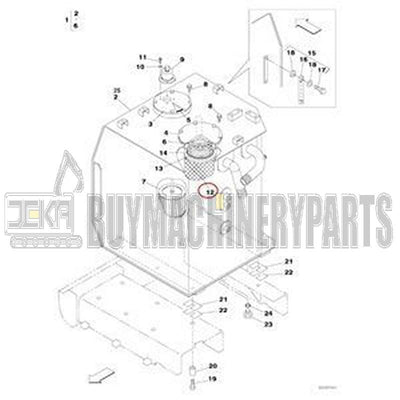 Hydraulic Oil Filter KTJ2037 for CASE Excavator CX460