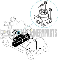 Solenoid  JU6-H1950-00, JU6H19500000 For 48V Electric Golf Cart G22/G29 Drive (2007-up) Heavy Duty Solenoid Replacement Part
