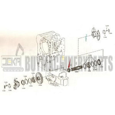 Shaft Sleeve 0730062296 for ZF Transmission Gearbox 4WG180 4WG200 SDLG Wheel Loader LG958L