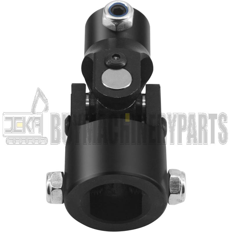 3/4" DD x 1" DD Black Steering Universal Joint single U Joint Shaft，Total Length: 96mm (3-3/4")