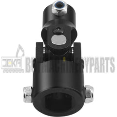 3/4" DD x 1" DD Black Steering Universal Joint single U Joint Shaft，Total Length: 96mm (3-3/4")