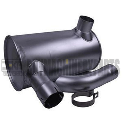 Muffler 6738-11-5510 with Clamp and 2Pcs U-Bolt for Komatsu Engine 6D102 Excavator PC200-7 PC220-7 PC210-7 PC240-7 PC228-3 PC230-7 PW180-7