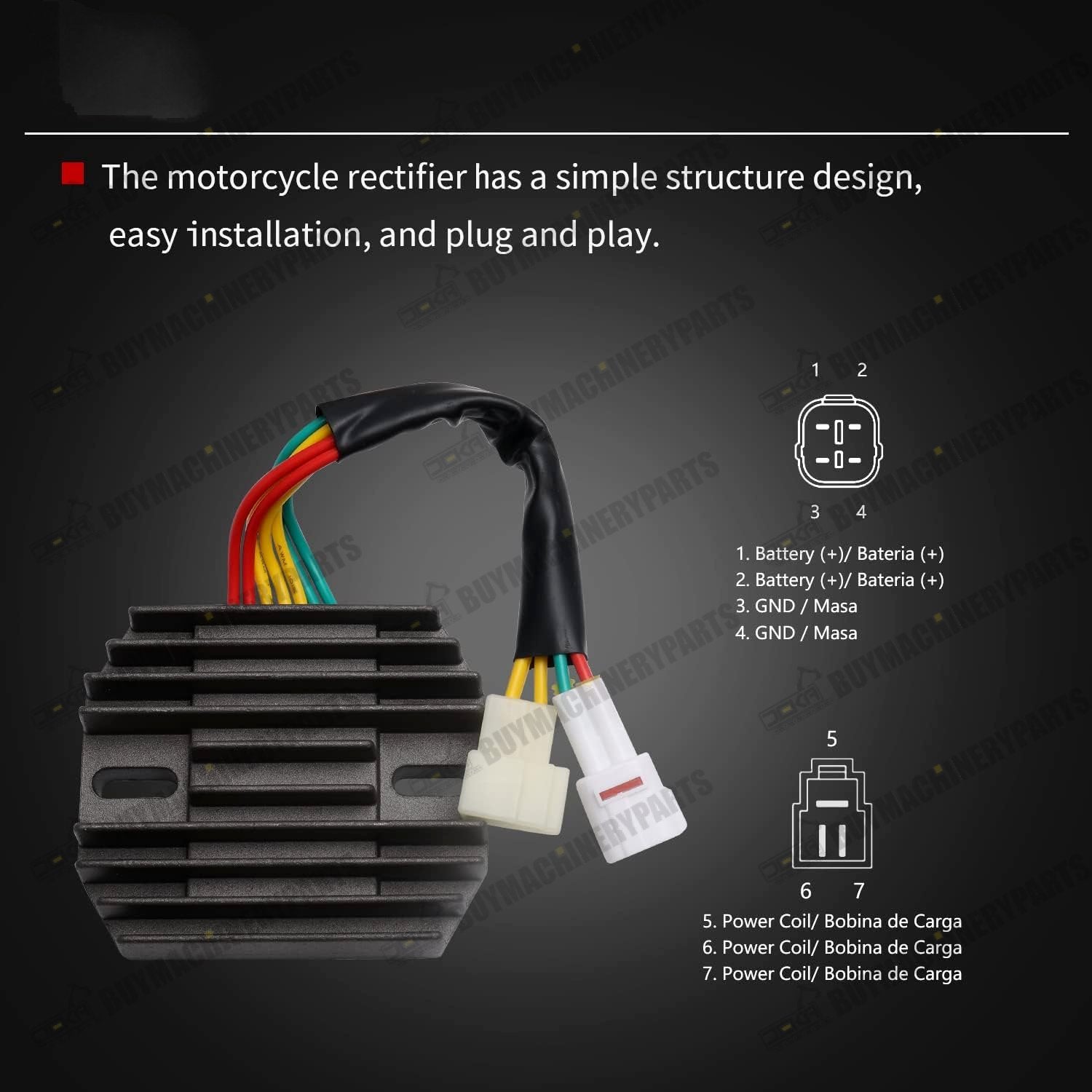Regulator Rectifier with Stator and Gasket Kit Compatible with 2006-2012 Suzuki