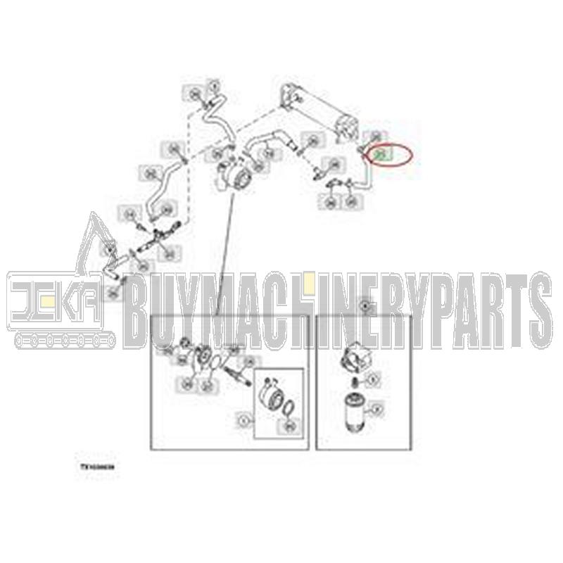 Air Intake Hose 8980306250 for Isuzu Engine 4LE2 John Deere Excavator 75D 85D