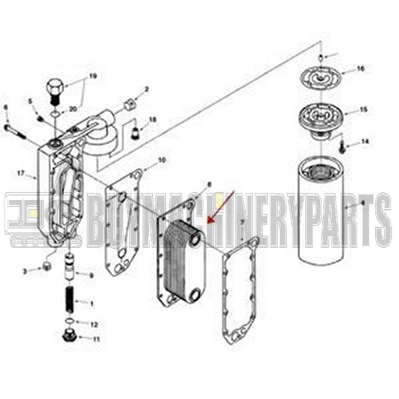 Oil Cooler Core 3918175 for Volvo Excavator EC240 EC290