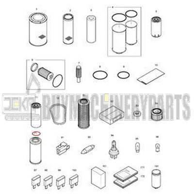 Hydraulic Filter 400504-00014 for Doosan Daewoo Wheel Loader DL550-3 DL450-5 DL550-5