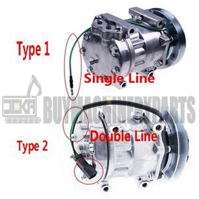 SD7H13 A/C Compressor KHR3241 for CASE Crawler Excavator CX290 CX210LR CX330 CX210N CX130 CX240 CX160 CX240LR CX210