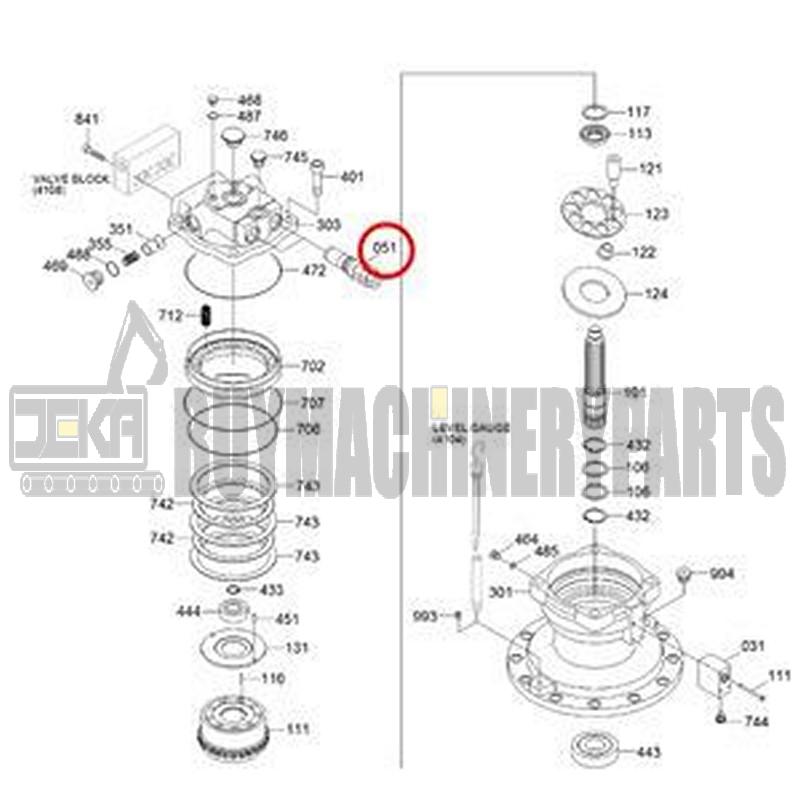 Relief Valve XKAH-00122 for Hyundai Excavator R160LC-7  R170W-7 R180LC-7 R250LC-7 R290LC-7 R300LC-7 R320LC-7