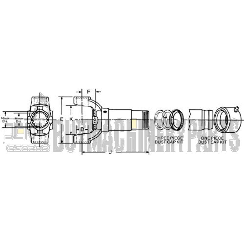 Spicer 3-3-1601KX 1480 Sleeve Yoke 1.562-16 Spline