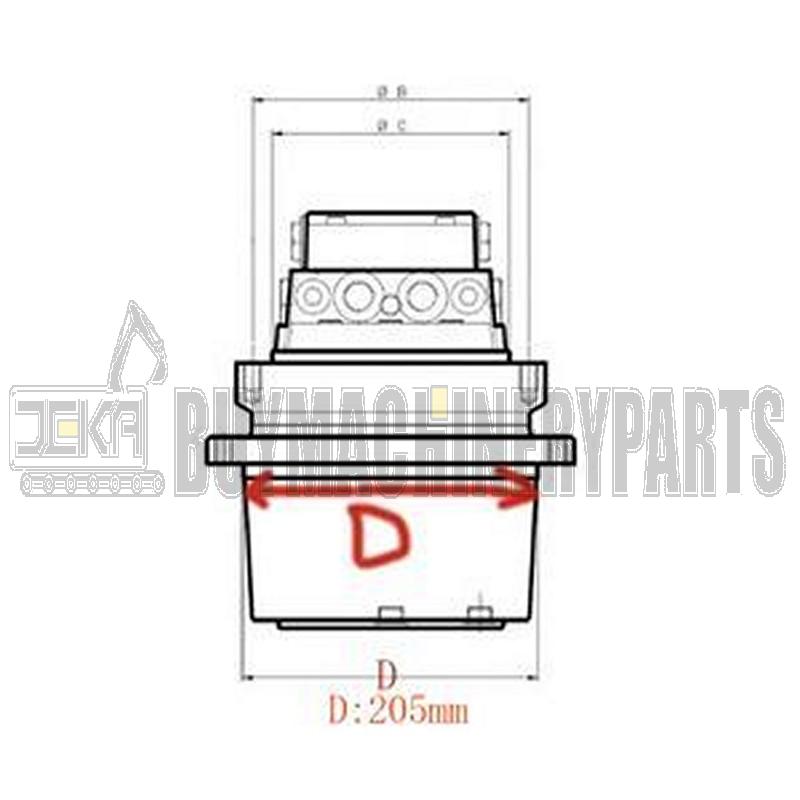 Travel Motor Assembly RD118-61290 RD138-61292 for Kubota KX121-3 KX121 KX121-3S KX121-3ST