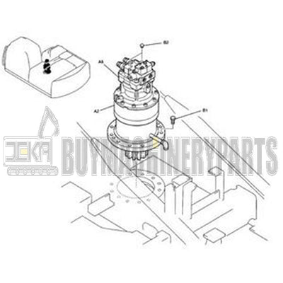 Swing Motor Assembly YN15V00026F7 for New Holland Excavator E215 EH215