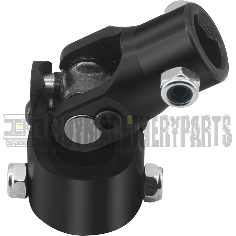 3/4" DD x 1" DD Black Steering Universal Joint single U Joint Shaft，Total Length: 96mm (3-3/4")