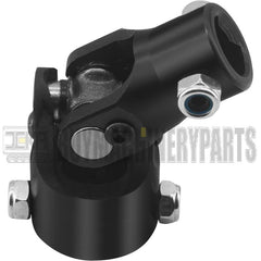 3/4" DD x 1" DD Black Steering Universal Joint single U Joint Shaft，Total Length: 96mm (3-3/4")